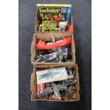 Three boxes of vintage toys, Twister game,