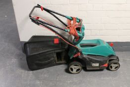 A Bosch Rotec electric lawn mower
