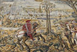 A very large tapestry wall hanging, 467 cm x 237 cm,