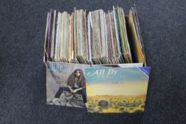 A box of LP records to include The Beatles, The Rolling Stones, Jimmy Hendrix, Cream, The Who,