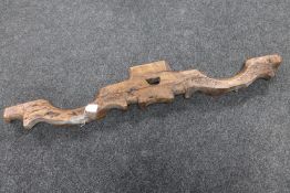An antique wooden yoke