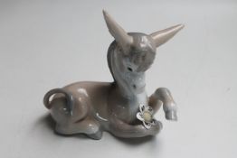 A Lladro figure of a donkey