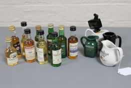 Ten miniature bottles of whisky, Loch Ness,