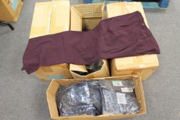 New stock : Two boxes of lady's purple trousers and two boxes of sequin skirts,