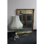 A gilt framed mirror,