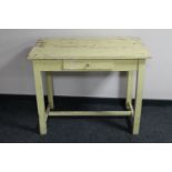 An antique painted pine table