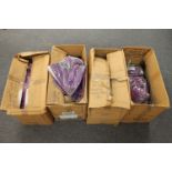 New stock : Four boxes of ladies purple trousers with sequins,