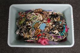 A box of costume jewellery