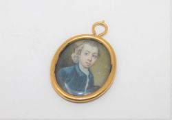 A fine quality gold mounted miniature,