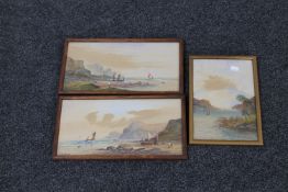 J G Jonas : Three watercolour drawings,