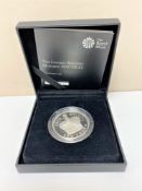 A Royal Mint 2015 £5 silver proof coin, boxed.