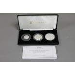 A Jubilee Mint three coin set, 'The Centenary of World War I Solid Silver Proof Coin Collection',