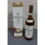 The Macallan, Single Highland Malt Scotch Whisky, 12 Years old, 700ml in retail box.