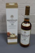 The Macallan, Single Highland Malt Scotch Whisky, 12 Years old, 700ml in retail box.