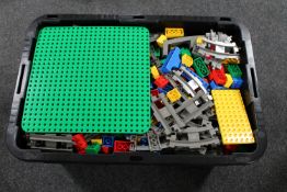 A very large box of Duplo Lego plastic building bricks