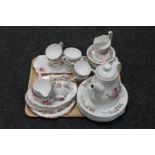 A tray of Colclough tea china