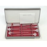 A set of six Lalique, France Roxane frosted glass swizzle sticks,