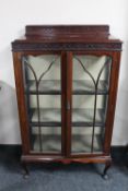 An Edwardian mahogany glazed display cabinet