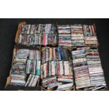 Five boxes containing a large quantity of DVD's