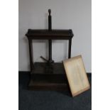 A large 19th century oak book press