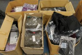 New stock : Five boxes of t-shirts, cardigans, skirts,