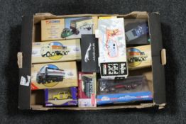 A box of die cast model vehicles : Corgi Classic lorries,