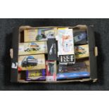 A box of die cast model vehicles : Corgi Classic lorries,