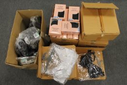 New stock : Nine boxes of white lace gel bras and black bras,