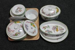 A tray of Royal Worcester Country Kitchen dinner ware