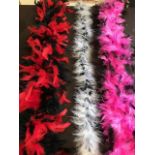 A box of feather boas