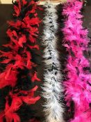 A box of feather boas