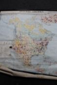 A large school map depicting America