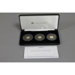 A Jubilee Mint three coin set, 'The Centenary of World War I Solid Gold Coin Collection',