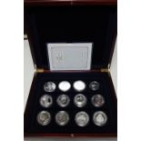 Thirteen various silver proof coins celebrating British Royalty