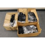 New stock : Four boxes of black satin tops,