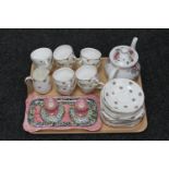 A tray of tea china,