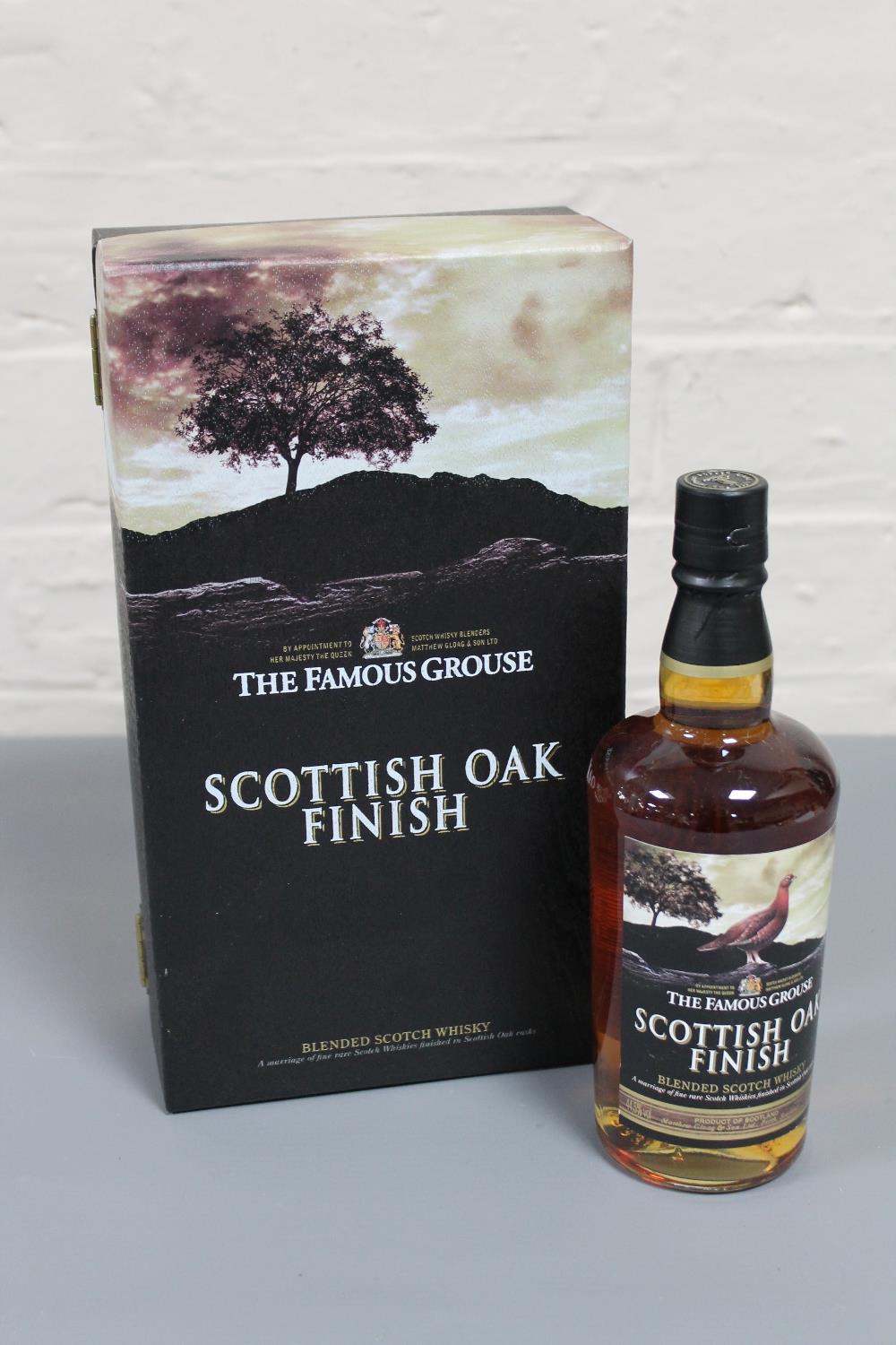 The Famous Grouse, Scottish Oak Finish, 500ml, in presentation box with scrolls.