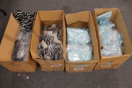 New stock : Two boxes of black and white Spargly tops and two boxes of turquoise oriental style