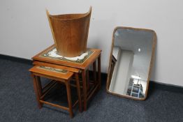 Two teak low tables,