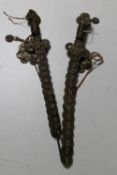 Two Chinese coin daggers