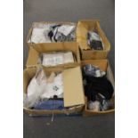 New stock : Five boxes of black trousers, cardigans, bras, t-shirts,