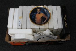 A collection of Hamilton Collection Star Trek series plates with collector's manual