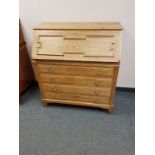 A light oak bureau,