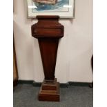 A Victorian style mahogany pedestal, height 115 cm.