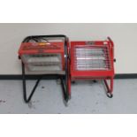 Two Clarke portable halogen heaters