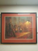 Nicholas Leake : Early music and poetry, Auckland Castle, pastel,