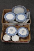 Two boxes of Cetem ware Maltese dinner ware