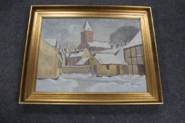 A 20th century continental school oil on canvas,