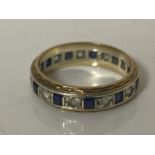 A 9ct gold full-eternity dress ring, size L. CONDITION REPORT: 3.