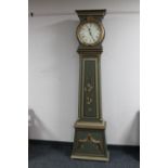 A 20th century painted longcase clock,